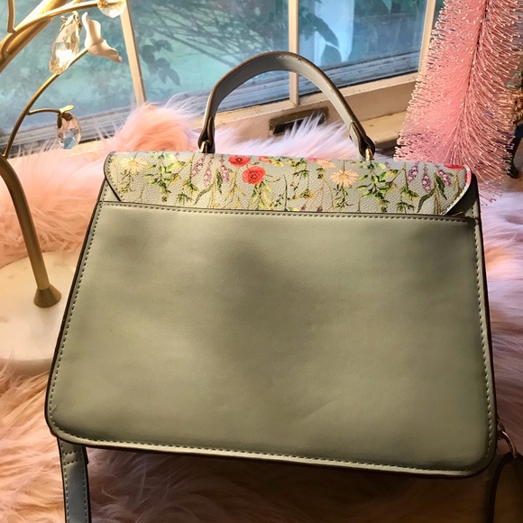 Iman Convertible Handbag Floral and Croc - Picture 6 of 8